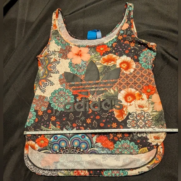 FARM Rio Adidas Jardim Agharta Floral Sporty Tank Top Size Small - Picture 6 of 12